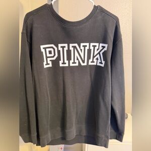 PINK Victoria's Secret Black Crew Neck Sweater